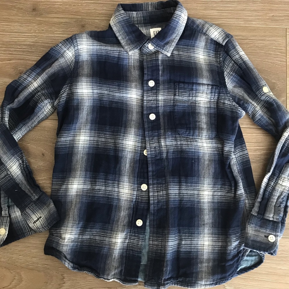 Boys plaid button down shirt